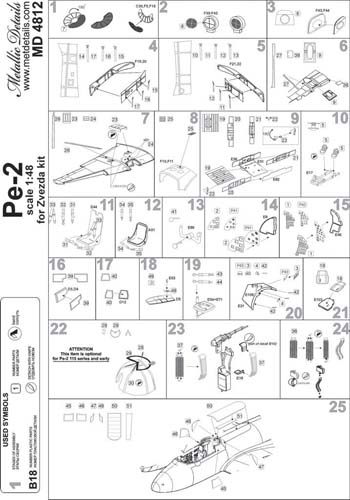 Metallic Details 1/48 Pe-2 Detail Set