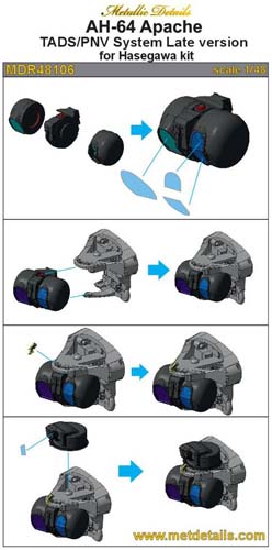 Metallic Details 1/48 AH-64 TADS/PNVS Late (HAS)