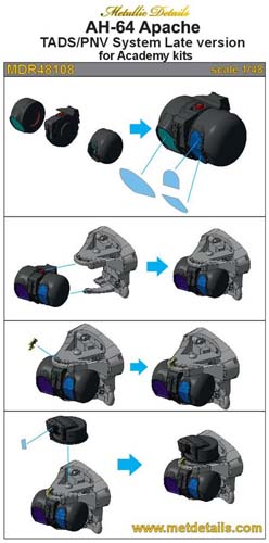 Metallic Details 1/48 AH-64 TADS/PNVS Late (ACA)