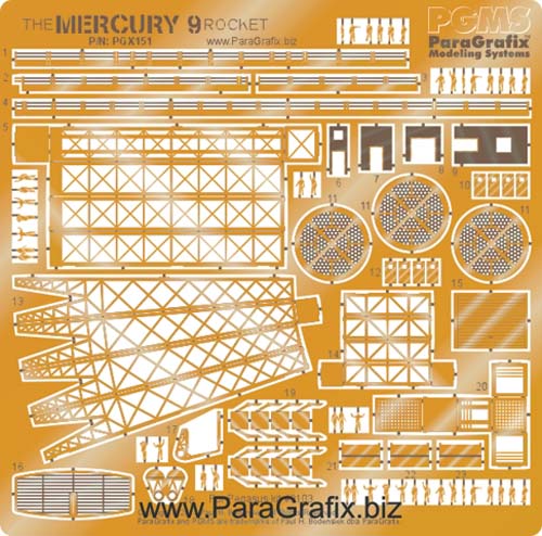 ParaGrafix 1/350 Mercury 9 PE Detail Set